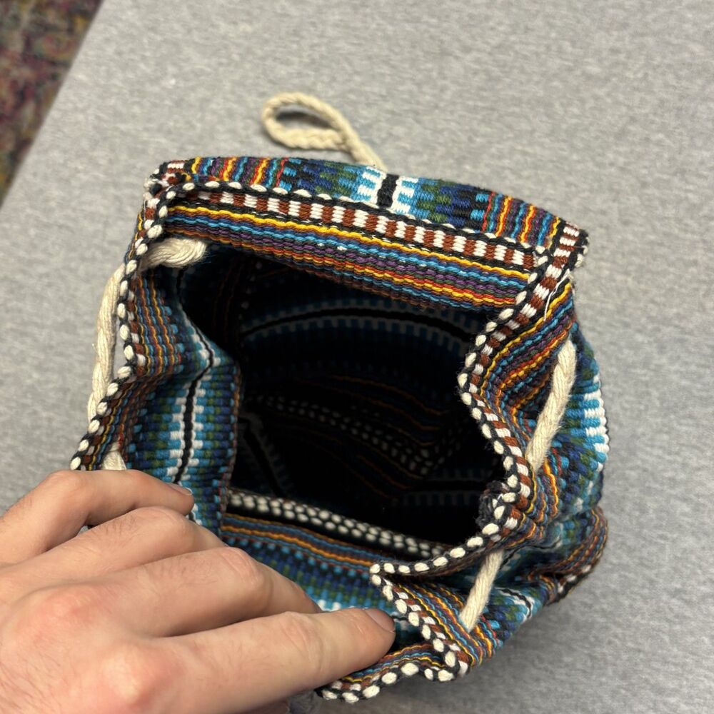 Boho Chic Woven Drawstring Backpack - image 2